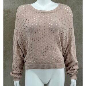 Cotelac Acote Sweater Womens Medium Blush Recycled Linen Knit Italy‎ Sustainable